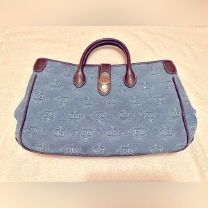 Dooney & Bourke Signature Monogram DB Logo Canvas Purse Handbag Satchel